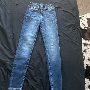 Aeropostale Women's Skinny Jeans - Dark Blue